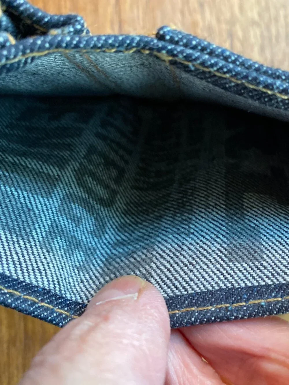 RRL Ralph Lauren Indigo Denim Billfold Wallet Lightly Used w/Box and Tags